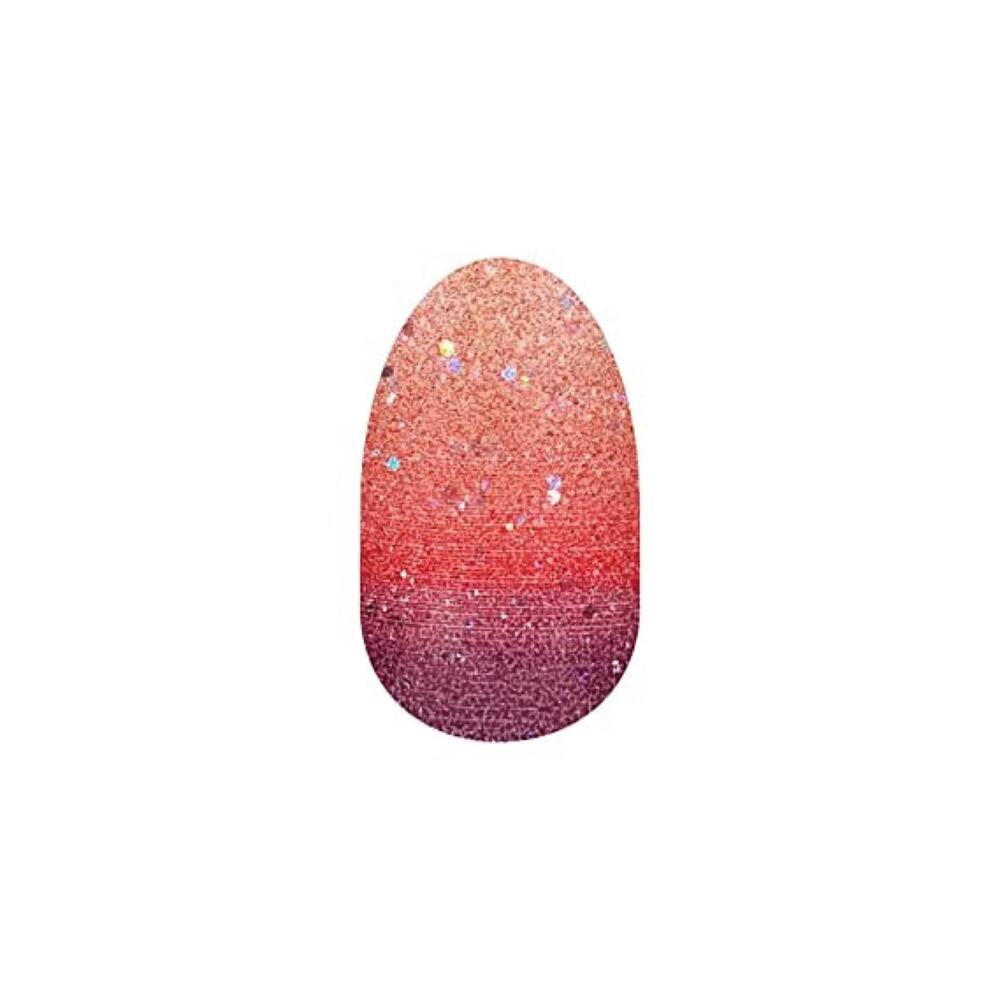 Color Street Solar Flare Burgundy Copper Gold Gradient Glitter Nail Polish